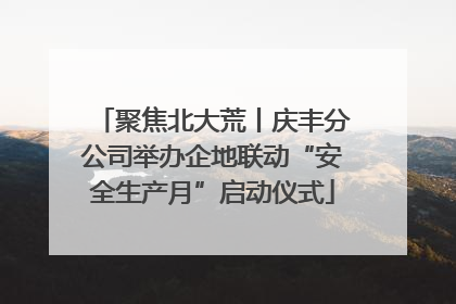 聚焦北大荒丨庆丰分公司举办企地联动“安全生产月”启动仪式