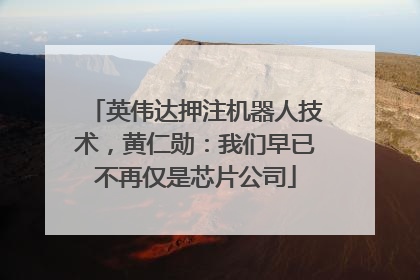 英伟达押注机器人技术，黄仁勋：我们早已不再仅是芯片公司