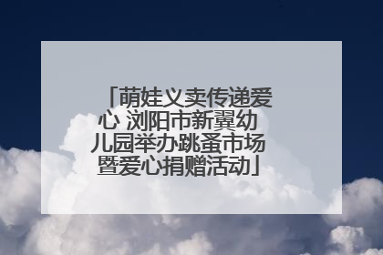 萌娃义卖传递爱心 浏阳市新翼幼儿园举办跳蚤市场暨爱心捐赠活动