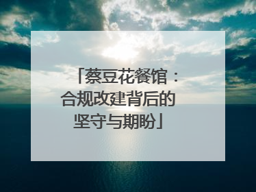 蔡豆花餐馆：合规改建背后的坚守与期盼
