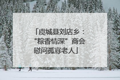 虞城县刘店乡：“粽香情深”商会慰问孤寡老人
