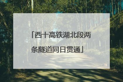 西十高铁湖北段两条隧道同日贯通