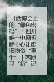 西博会上的“绿色密码”：四川唯一电网拆解中心让废旧物资“重生”｜西博寻“新”记