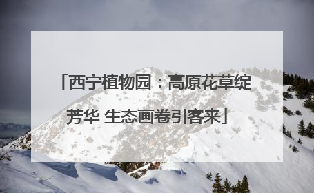 西宁植物园：高原花草绽芳华 生态画卷引客来