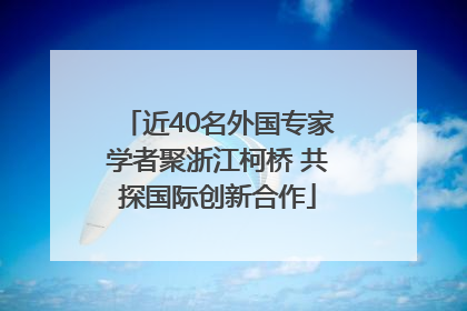 近40名外国专家学者聚浙江柯桥 共探国际创新合作