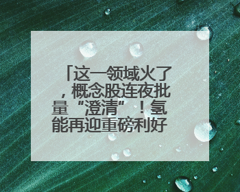 这一领域火了，概念股连夜批量“澄清”！氢能再迎重磅利好，基金重仓股出炉