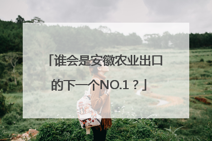 谁会是安徽农业出口的下一个NO.1？