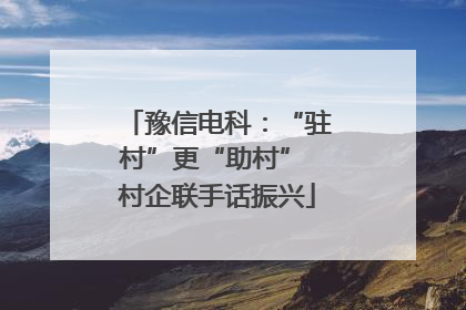 豫信电科：“驻村”更“助村” 村企联手话振兴