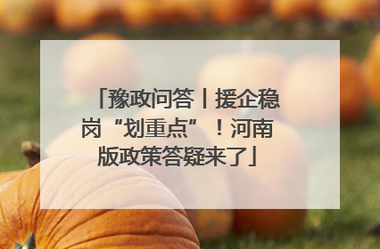 豫政问答丨援企稳岗“划重点”！河南版政策答疑来了