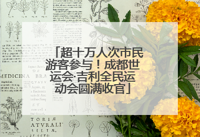 超十万人次市民游客参与！成都世运会·吉利全民运动会圆满收官