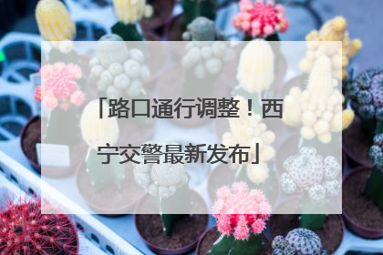 路口通行调整！西宁交警最新发布