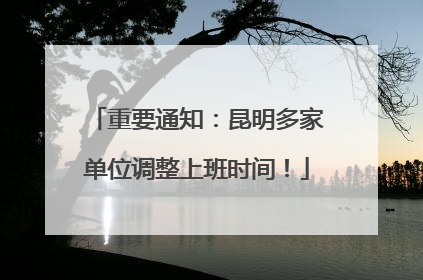 重要通知：昆明多家单位调整上班时间！