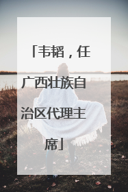 韦韬，任广西壮族自治区代理主席