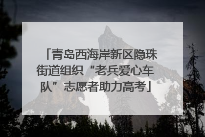 青岛西海岸新区隐珠街道组织“老兵爱心车队”志愿者助力高考