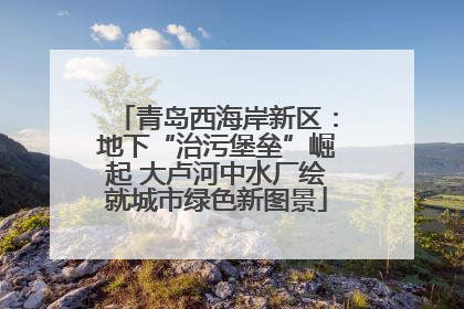 青岛西海岸新区：地下“治污堡垒”崛起 大卢河中水厂绘就城市绿色新图景
