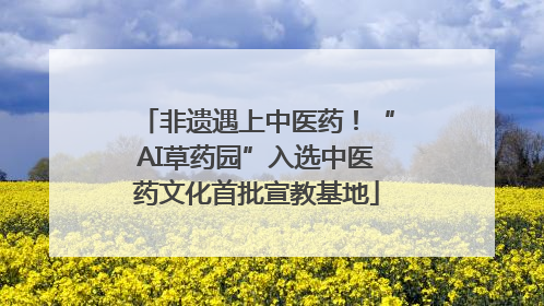 非遗遇上中医药！“AI草药园”入选中医药文化首批宣教基地