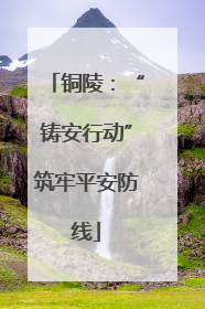 铜陵：“铸安行动”筑牢平安防线