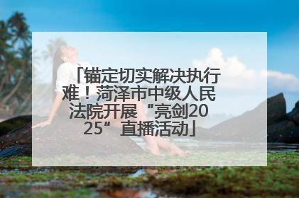 锚定切实解决执行难！菏泽市中级人民法院开展“亮剑2025”直播活动