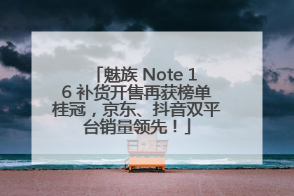 魅族 Note 16 补货开售再获榜单桂冠，京东、抖音双平台销量领先！