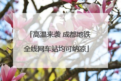 高温来袭 成都地铁全线网车站均可纳凉