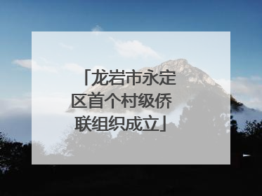 龙岩市永定区首个村级侨联组织成立