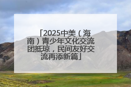 2025中美（海南）青少年文化交流团抵琼，民间友好交流再添新篇
