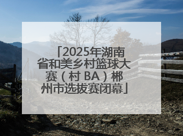 2025年湖南省和美乡村篮球大赛（村 BA）郴州市选拔赛闭幕