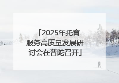 2025年托育服务高质量发展研讨会在普陀召开