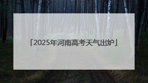 2025年河南高考天气出炉