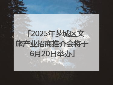 2025年芗城区文旅产业招商推介会将于6月20日举办