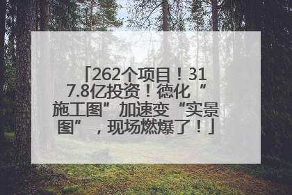 262个项目！317.8亿投资！德化“施工图”加速变“实景图”，现场燃爆了！