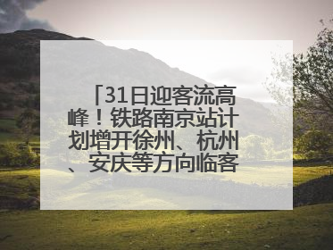 31日迎客流高峰！铁路南京站计划增开徐州、杭州、安庆等方向临客90.5对