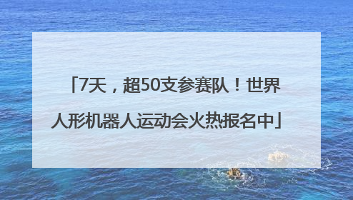 7天，超50支参赛队！世界人形机器人运动会火热报名中
