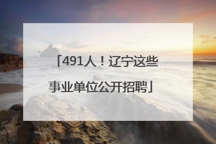 491人！辽宁这些事业单位公开招聘