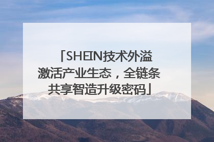 SHEIN技术外溢激活产业生态，全链条共享智造升级密码